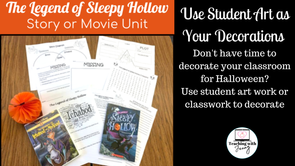 Use classwork to decorate your classroom for Halloween